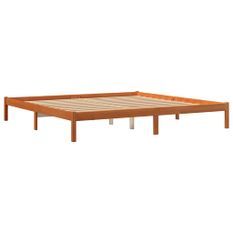 Cadre de lit marron 200x200 cm bois de pin massif