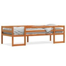 Cadre de lit d'enfant marron cire 75x190 cm bois de pin massif