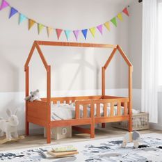 Cadre de lit d'enfants forme de maison 70x140cm bois pin massif