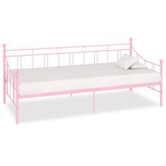 Lit de repos Rose Métal 90 x 200 cm