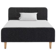 Lit Gris foncé Jute 100 x 200 cm