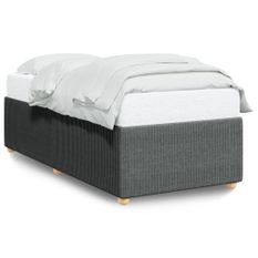 Cadre de lit gris foncé simple tissu