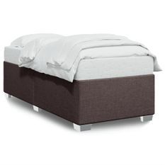 Cadre de lit Marron foncé 100x200 cm Tissu