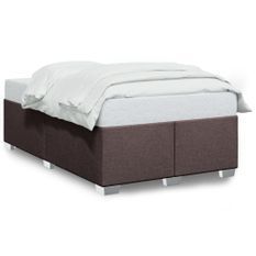 Cadre de lit marron foncé 120x190 cm tissu