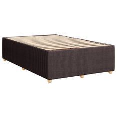 Cadre de lit Marron foncé 120x200 cm Tissu