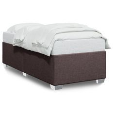 Cadre de lit Marron foncé 80x200 cm Tissu