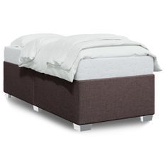 Cadre de lit Marron foncé 90x190 cm Tissu