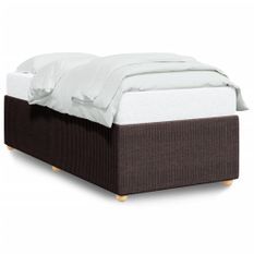 Cadre de lit Marron foncé 90x190 cm Tissu