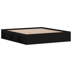 Cadre de lit noir 180x200 cm super king