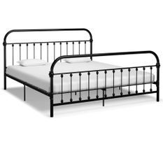 Lit Noir Métal 180 x 200 cm 6