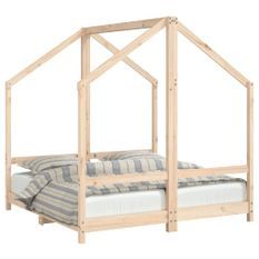 Cadre de lit pour enfant 2x(70x140) cm bois de pin massif