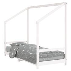 Cadre de lit pour enfants blanc 80x200 cm bois de pin massif