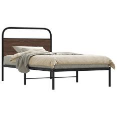 Cadre de lit sans matelas 100x190 cm chêne marron