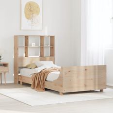 Cadre de lit sans matelas 100x200 cm bois massif de pin