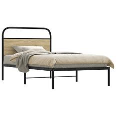 Cadre de lit sans matelas 100x200 cm chêne sonoma