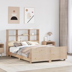 Cadre de lit sans matelas 120x190 cm bois de pin massif