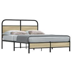 Cadre de lit sans matelas 120x190 cm cm chêne sonoma