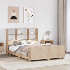 Cadre de lit sans matelas 120x200 cm bois de pin massif