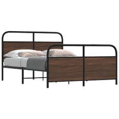 Cadre de lit sans matelas 120x200 cm chêne marron