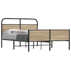 Cadre de lit sans matelas 120x200 cm chêne sonoma