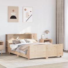 Cadre de lit sans matelas 140x190 cm bois de pin massif