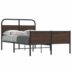 Cadre de lit sans matelas 140x200 cm chêne marron