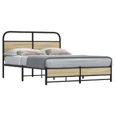 Cadre de lit sans matelas 140x200 cm chêne sonoma