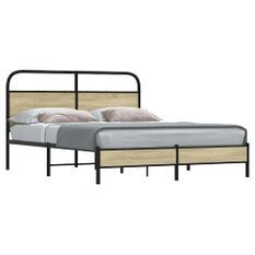 Cadre de lit sans matelas 160x200 cm chêne sonoma