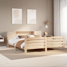 Cadre de lit sans matelas 180x200 cm bois massif de pin