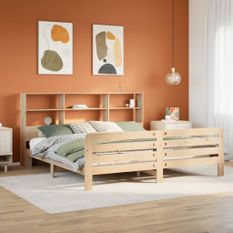 Cadre de lit sans matelas 180x200 cm bois massif de pin