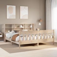 Cadre de lit sans matelas 180x200 cm bois massif de pin