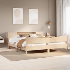 Cadre de lit sans matelas 180x200 cm bois massif de pin