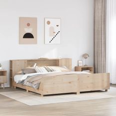 Cadre de lit sans matelas 180x200 cm bois massif de pin