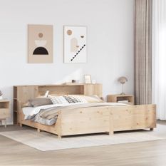 Cadre de lit sans matelas 180x200 cm bois massif de pin