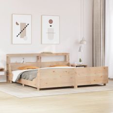 Cadre de lit sans matelas 200x200 cm bois massif de pin