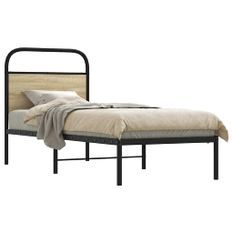 Cadre de lit sans matelas 75x190cm chêne sonoma bois ingénierie