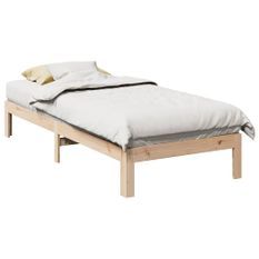 Cadre de lit sans matelas 80x200 cm bois massif de pin