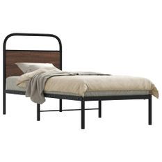 Cadre de lit sans matelas 80x200cm chêne marron bois ingénierie