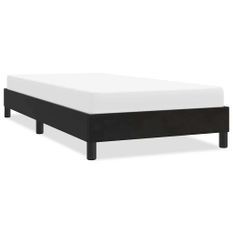 Cadre de lit sans matelas noir 80x220 cm velours