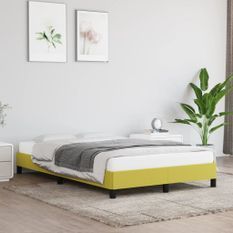 Cadre de lit sans matelas vert 120x200 cm tissu