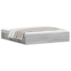 Cadre de lit sonoma gris 180x200 cm super king