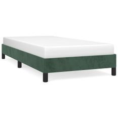 Cadre de lit Vert foncé 80x200 cm Velours