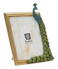 Cadre paon de style éclectique, 27 x 2,9 x 34,2 cm(dimensions intérieures : 20 x 25 cm)