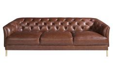 Canapé chester en cuir cognac DIVON