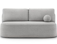 Canapé convertible 2 places KOURA tissu doux avec coffre – 193 cm