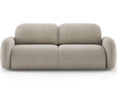Canapé convertible moderne en tissu bouclette ZULA avec coffre de rangement - 250 cm