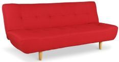 Canapé convertible scandinave tissu rouge Ursule