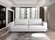 Canapé convertible simili cuir ELISE – Intemporelle et confort moderne