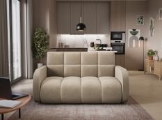 Canapé convertible tissu DENVERS – Avec coffre de rangement