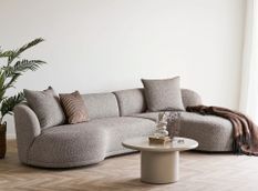 Canapé d’angle 5 places KINGSTON en tissu - Confort ultime - 294 cm